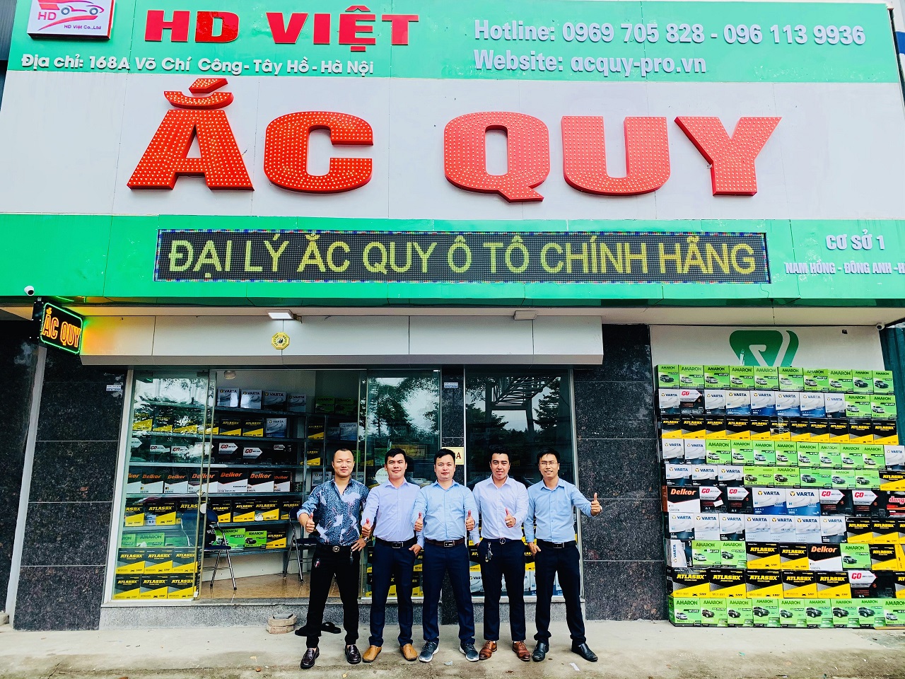 Hệ thống cửa hàng ắc quy HD Việt